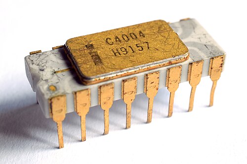 Intel 4004 微處理器實物